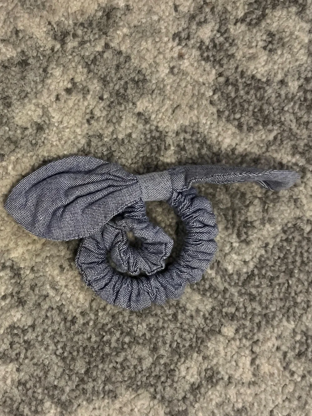 J. Crew Chambray/Denim Hair Scrunchie with Bow